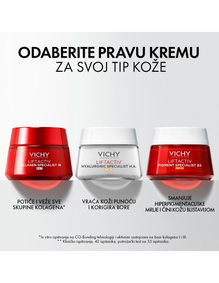 Vichy Liftactiv Hyaluronic Specialist H.A.  Intenzivna dnevna njega protiv bora i za učvršćivanje kože uz SPF30