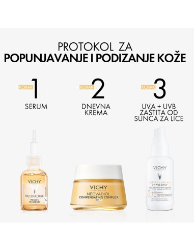 Vichy Neovadiol Dnevna krema s obnavljajućim kompleksom za popunjavanje i podizanje kože. suha koža