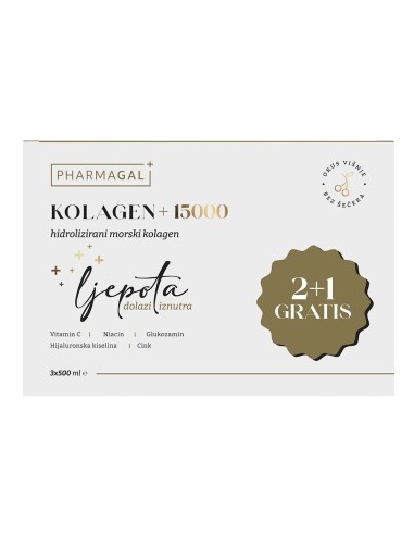 Pharmagal Kolagen + 15000 tekući dodatak prehrani 2+1 Promo pakiranje