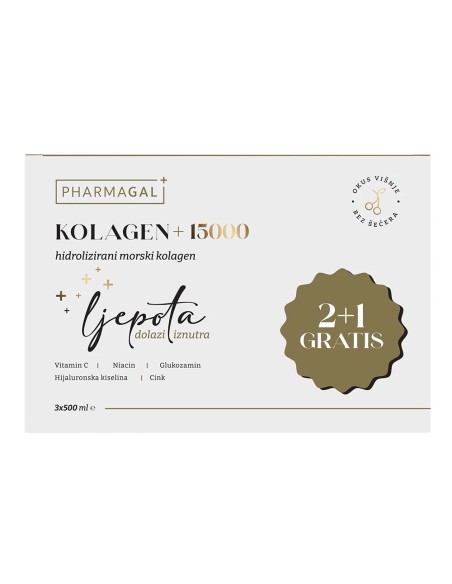Pharmagal Kolagen + 15000 tekući dodatak prehrani 2+1 Promo pakiranje