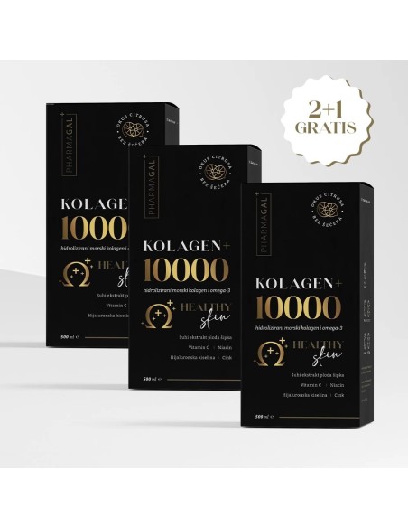 Pharmagal Kolagen + 10000 Omega tekući dodatak prehrani 2+1 Promo pakiranje