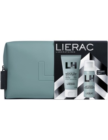 Lierac Božićni Set 2025 Men After shave gel + pjena za brijanje Promo pakiranje