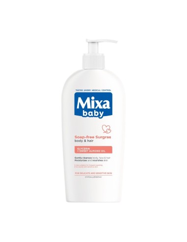 Mixa Baby gel za kupanje bogat lipidima, bez sapuna, za tijelo i kosu 400 ml