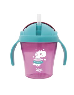 Wee Baby Bočica sa slamkom i ručkama, plastična, 200 ml 2