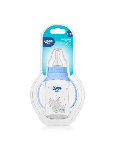 Wee Baby Bočica za hranjenje s ručkama, plastična, 150 ml