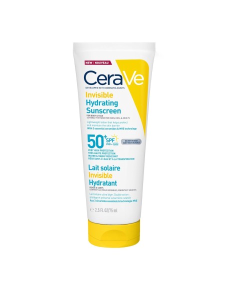 Cerave Hydra Sunscreen Nevidljivi losion za zaštitu od sunca, SPF 50+, vrlo visoka zaštita