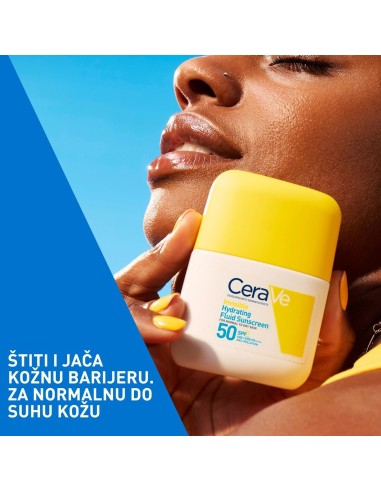 Cerave Hydra Face Sun Nevidljivi hidratantni fluid za zaštitu od sunca, SPF 50, visoka zaštita