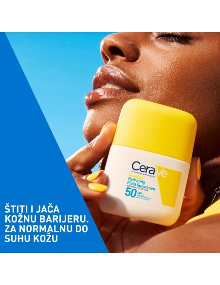 Cerave Hydra Face Sun Nevidljivi hidratantni fluid za zaštitu od sunca, SPF 50, visoka zaštita