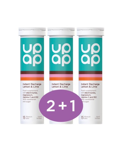 UpAp Instant Recharge Lemon & Lime šumeće tablete 2+1 Promo pakiranje, dodatak prehrani