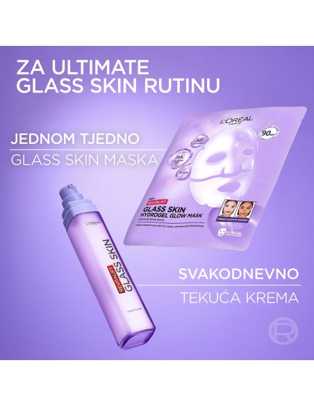 LOreal Paris Revitalift Filler Glass Skin hidrogel maska za blistavu kožu