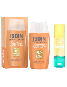 ISDIN Fotoprotector Fusion Water Magic Glow SPF 50 + HydroLotion SPF 50 sprej Promo pakiranje