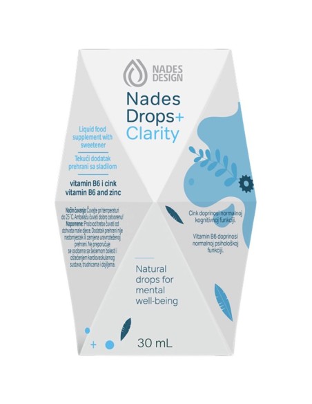 Nades Design Nades Drops+ Clarity kapi, dodatak prehrani