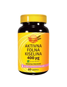 Natural Wealth Aktivna folna kiselina 400 µg tablete, dodatak prehrani