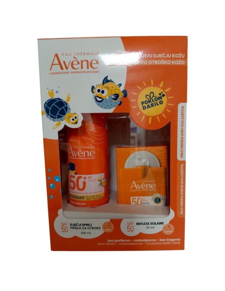 Avene Sun Reflexe Solaire Emulzija SPF 50+ + Dječji sprej SPF 50+ Promo pakiranje