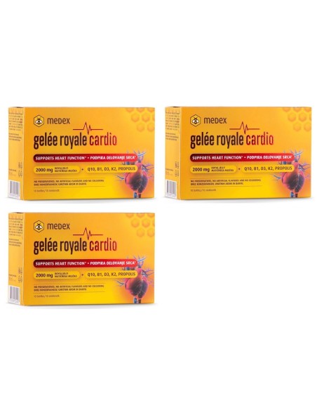 Medex Gelee Royale Cardio ampule, dodatak prehrani 2+1 GRATIS