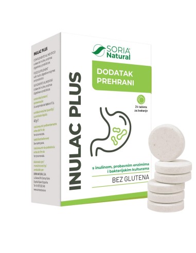 Soria Natural Inulac Plus tablete za žvakanje, dodatak prehrani