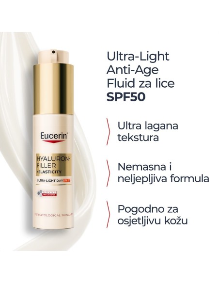Eucerin Hyaluron-Filler + Elasticity Ultra-light SPF 50 fluid za lice 99558