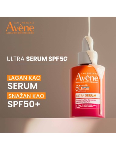 Avene Sun Ultra serum SPF 50+ Instantly plumps