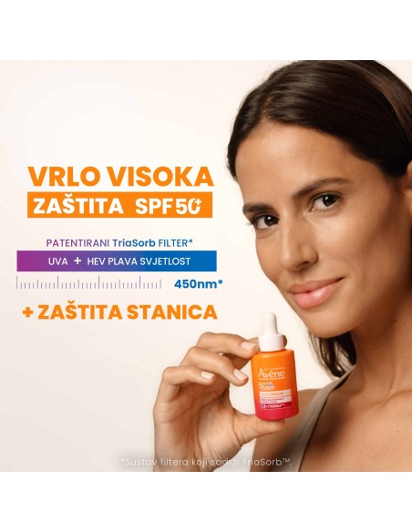 Avene Sun Ultra serum SPF 50+ Instantly plumps