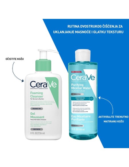 CeraVe Pročišćavajuća micelarna voda za normalnu do masnu kožu