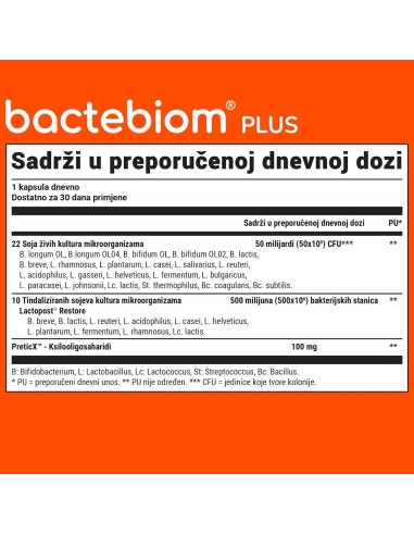 Olonea Bactebiom Plus kapsule, dodatak prehrani