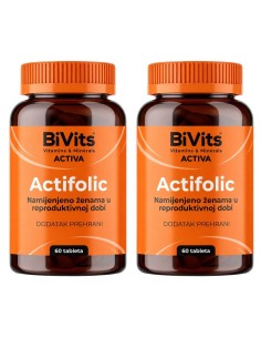 Abela BiVits Activa Actifolic tableta 1+1 Promo pakiranje, dodatak prehrani