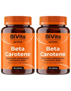 Abela BiVits Activa Beta Carotene tablete 1+1 Promo pakiranje, dodatak prehrani