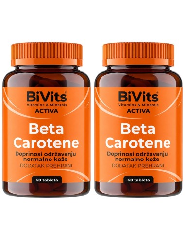 Abela BiVits Activa Beta Carotene tablete 1+1 Promo pakiranje, dodatak prehrani