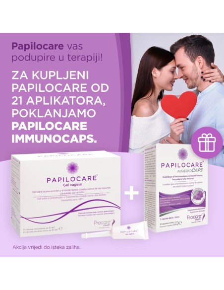 Papilocare gel za rodnicu + POKLON Immunocaps uz pakiranje od 21 aplikator