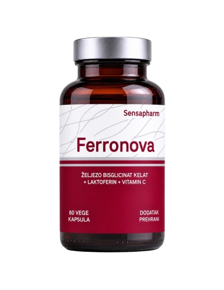 SensaPharm Ferronova kelirano željezo kapsule, dodatak prehrani