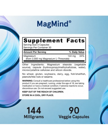 Jarrow Formulas Magmind Magnezij L-treonate, dodatak prehrani