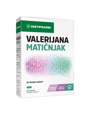 Dietpharm Valerijana Matičnjak kapsule, dodatak prehrani