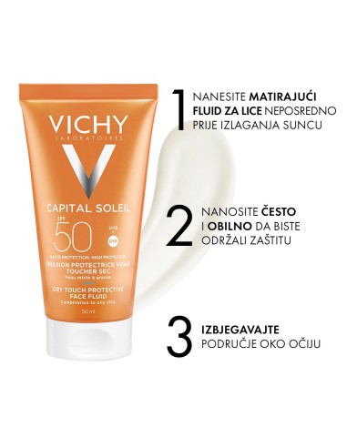 Vichy Capital Soleil Dry Touch Matirajući fluid SPF 50
