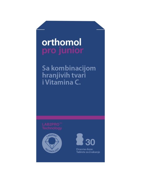 Orthomol Pro Junior tablete za žvakanje, dodatak prehrani