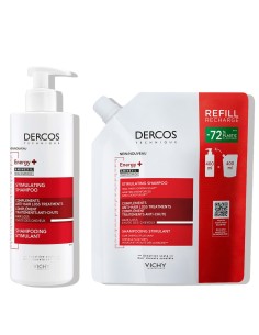 Vichy Dercos Energy+ stimulirajući šampon protiv opadanja kose + eko dopuna