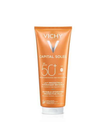 Vichy Capital Soleil Hidratantno mlijeko za zaštitu od sunca za lice i tijelo SPF50+ Obiteljsko pakiranje