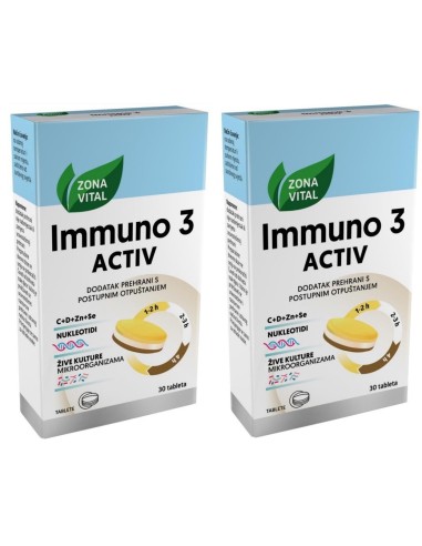 Zona Vital Immuno 3 Activ tablete 1+1 PROMO, dodatak prehrani