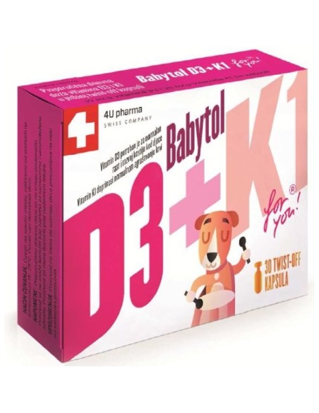 Babytol D3+K1 for you twist off kapsule, dodatak prehrani