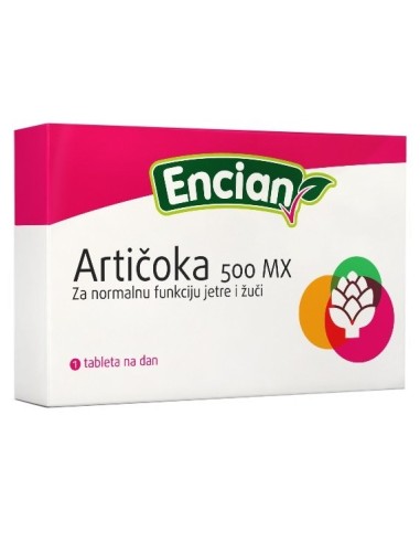 Encian Artičoka 500 MX tablete, dodatak prehrani