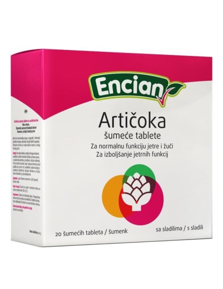Encian Artičoka šumeće tablete