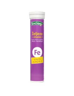 Encian Megafit željezo + vitamin C šumeće tablete